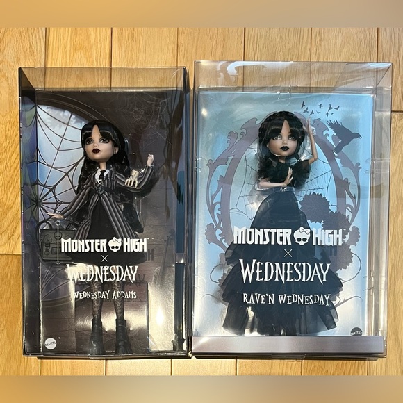 Mattel Monster High Wednesday Addams Rave’n Dolls - Picture 1 of 3
